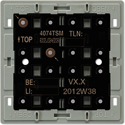 JUNG 4074TSM KNX кнопочный модуль с интегрированным шинным сопряжением, "стандарт", 1-4 группы