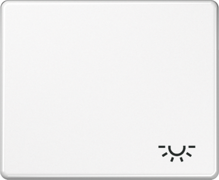 JUNG SL590LWW Клавиша для выключателя с символом "освещение"; белая