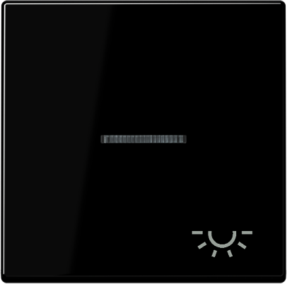 JUNG A590KO5LSW клавиша с символом "свет" с линзой, черный