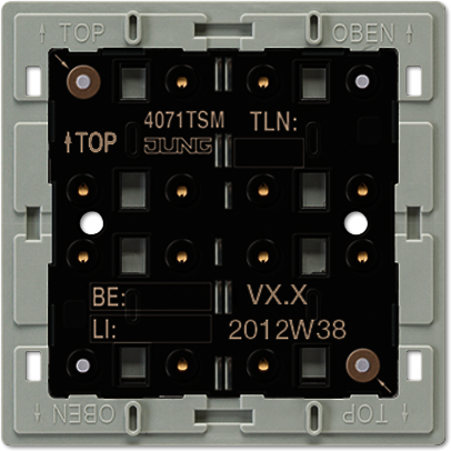 JUNG 4071TSM KNX кнопочный модуль с интегрированным шинным сопряжением, "стандарт", 1-4 группы