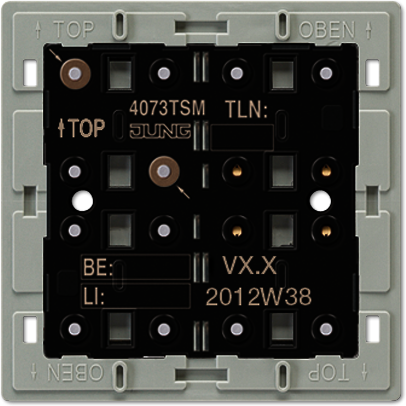 JUNG 4073TSM KNX кнопочный модуль с интегрированным шинным сопряжением, "стандарт", 1-4 группы