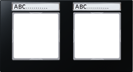 JUNG AC5820BFNAANM Рамка 2-кратная; термопласт; с полем для надписи; матовый антрацит