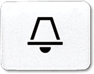 JUNG 33KWW Окошко с символом для "KO-клавиш"; символ "звонок" , белое