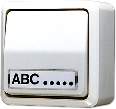 JUNG 606ANAWW Выключатель 10 AX 250 V ~ для накладного монтажа, с полем для надписи; белый