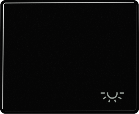 JUNG SL590LSW Клавиша для выключателя с символом "освещение"; черная