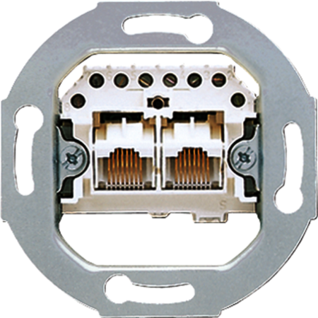 JUNG UAE2X8UPO Розетка телефонная (IAE/UAE) 2×8 полюсов, для двух параллельных терминалов