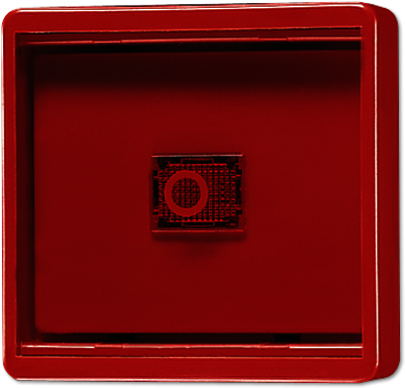 JUNG 661WGLR Клавиша с прозрачной крышкой; красная