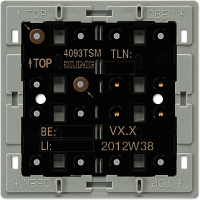 JUNG 4093TSM KNX кнопочный модуль с интегрированным шинным сопряжением, "универсальный", 1-4 группы