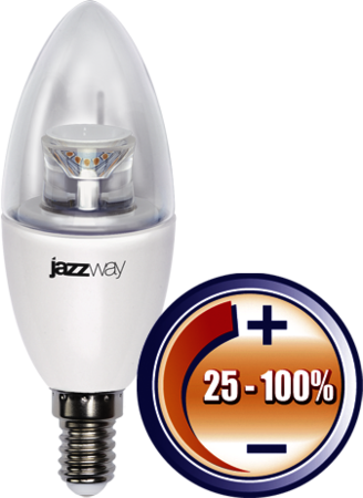 103537 PLED- DIM C37 7w CLEAR 4000K 540Lm E14 230/50  Jazzway