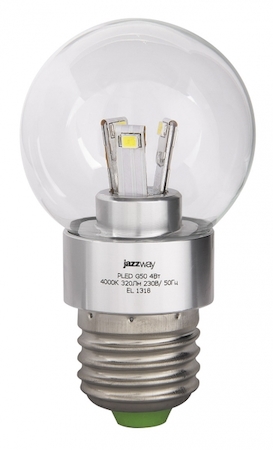 1033741 PLED-G50  CLEAR  5w 4000K 420 Lm E27 230/50  Jazzway