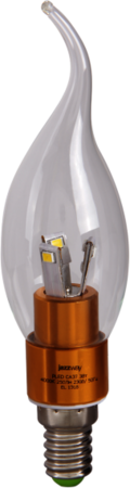1033833 PLED-CA37 CLEAR GOLD 5w 3000K 390Lm E14 230/50  Jazzway