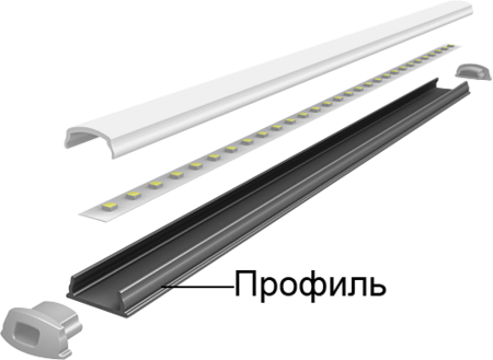 Jazzway 5009523 Профиль  PAL 1105 гибкий (2м) анодированный