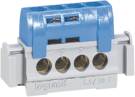 Legrand 004840 Клеммник синий 4х1.5-16мм2