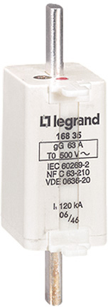 Legrand 016835 Пл.вставк.gG/gL 63A с/и,разм.0