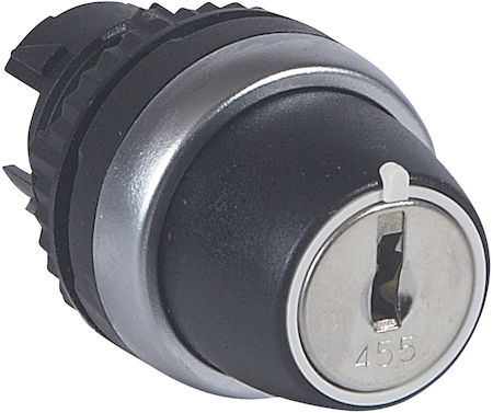 Legrand 023961 Osmoz гол.ключ 455. ЧЕРН.ручк. 3 п с возвр.с двух сторон в 0. 45°(1-0 извл.-2) 10-12-2 час.