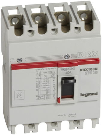 Legrand 027038 DRX125 MT 100A 4П 20KA