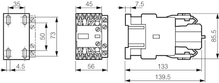 Legrand 029625 Контактор для конд. 45A 440В~ 2Н.О.+Н.З