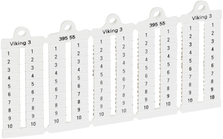 Legrand 039555 VikingМарк.пласт.6мм1-10 верт.