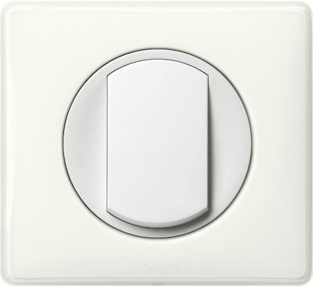 Legrand 065004 Celianе Лицевая панель 1-клавишного выключателя с кольцевой подсветкой, белая