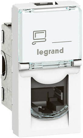 Legrand 076561 MOSAIC RJ45 UTP кат6 1мод бел