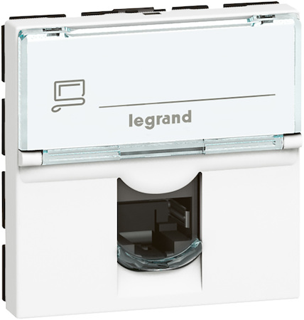 Legrand 076574 MOSAIC RJ45UTP 6a 2мод белая