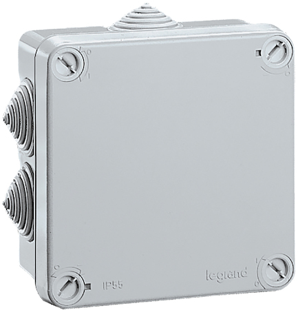 Legrand 092137 Pl.Кор.IP55 105x105x55 пр.отв.