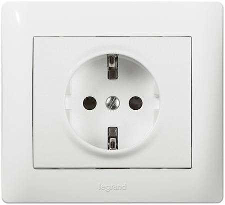 Legrand 771063 GLРоз.2К+З,white шт.лиц. пан.