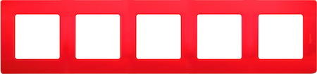 Legrand 672535 Рамка 5п Красный ETIKA