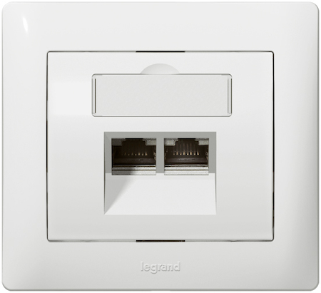 Legrand 771058 Gal.Лиц.пан.д/роз. VDI кат.5Е