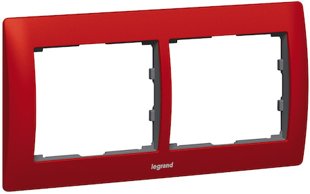 Legrand 771902 Рамка 2п гор Magic Red GL