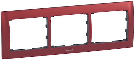 Legrand 771903 Рамка 3п гор Magic Red GL