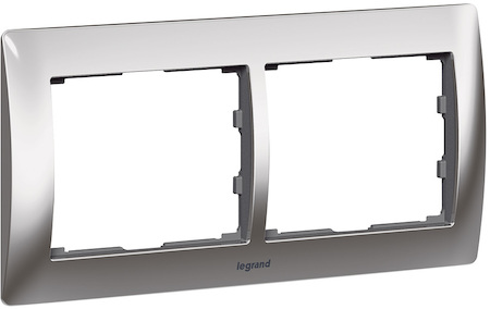 Legrand 771932 Рамка 2п гор Chrome GL