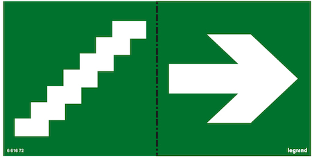 Legrand 661672 Пикт. 100х200 лестница стрелка