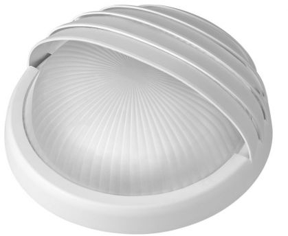Lena Lighting 883897 LL OPTIMA1 1x75W E27 Светильник накладной бел.(круг, мат.стекло, козырек)  IP44
