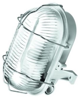 Lena Lighting 321177 LL Oval Simetal2 1x60W E27 Светильник накладной белый (металл.реш.) IP44