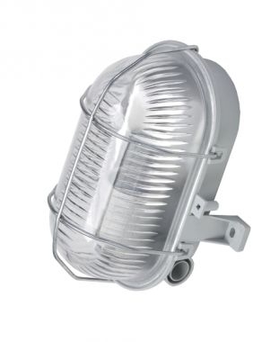 Lena Lighting 121173 LL Oval Simetal2 1x60W E27Светильникк накладной серый (металл.реш.) IP44