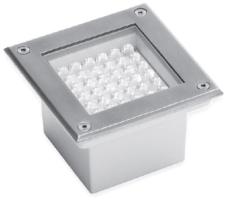 Lena Lighting 140600 LL LED MODO 36D Светильник встраиваемый в грунт, серебро, 2,5W, 36 LED, IP65
