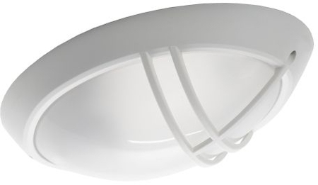 Lena Lighting 018114 LL Eliptic1 1x100W E27 Светильник накладной белый (овал, реш, мат.стекло) IP44