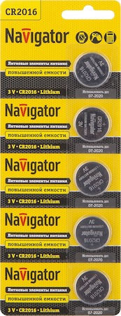 94763 Элемент питания Navigator 94 763 NBT-CR2016-BP5