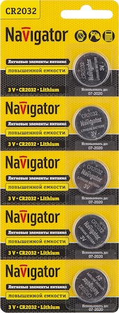 Фото Navigator 94765 NBT-CR2032-BP5 элем.питания