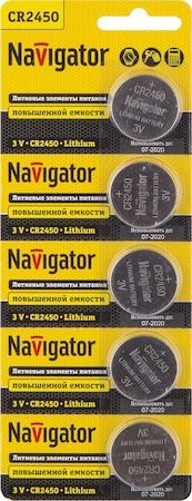 94766 Элемент питания Navigator 94 766 NBT-CR2450-BP5