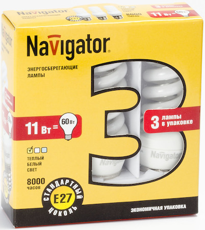 94421 Лампа Navigator 94 421 NCL8-SF-11-827-E27/3PACK