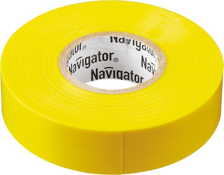 71105 Изолента Navigator 71 105 NIT-B15-20/Y жёлтая