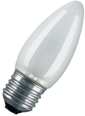 4050300013909 Osram CLAS B FR 40W 230V E27  - лампа свеча матовая