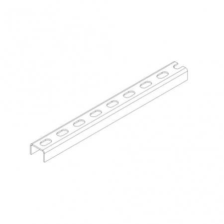 Ostec СПч302025U1-3 Профиль монтажный U-образный 30х20х3000 (2,5 мм) (неоцинк.)