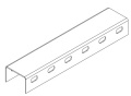 Ostec СПгц704025U2-3 Профиль монтажный U-образный с боковой перфорацией 70х40х3000 (2,5 мм) (горячий цинк)