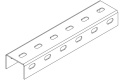 Ostec СПо604025U3-3 Профиль монтажный U-образный перфорированный 60х40х3000 (2,5 мм) (окрашенный)