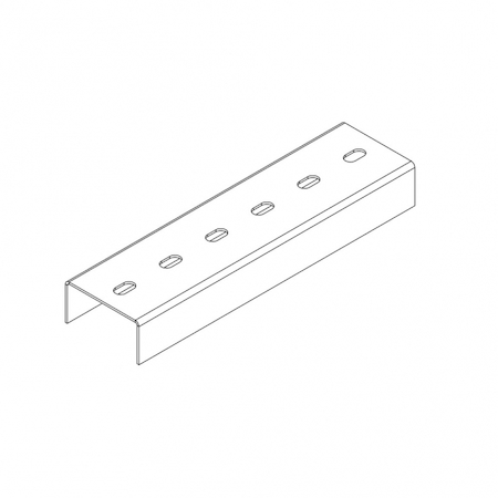 Ostec СПч704020U1-3 Профиль монтажный U-образный 70х40х3000 (2 мм) (неоцинк.)