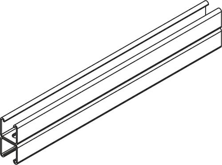 Ostec СПч4141225С-3 Монтажный профиль СТРАТ двойной 2х41х41х3000 (2,5 мм) (неоцинк.)