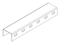 Ostec СП604025U2-3 Профиль монтажный U-образный с боковой перфорацией 60х40х3000 (2,5 мм)